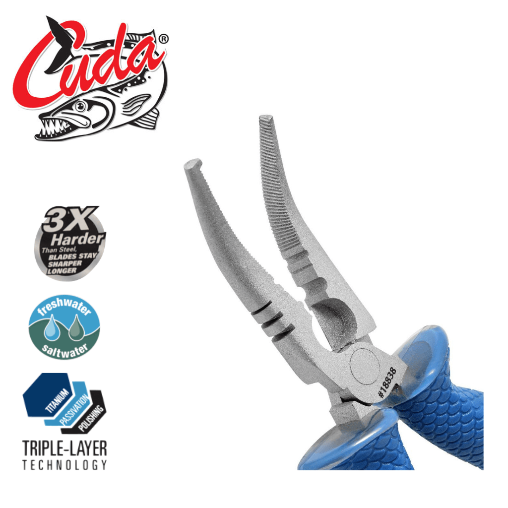 Buy Cuda Titanium Bonded Mono/Braid Fishing Pliers with Wire